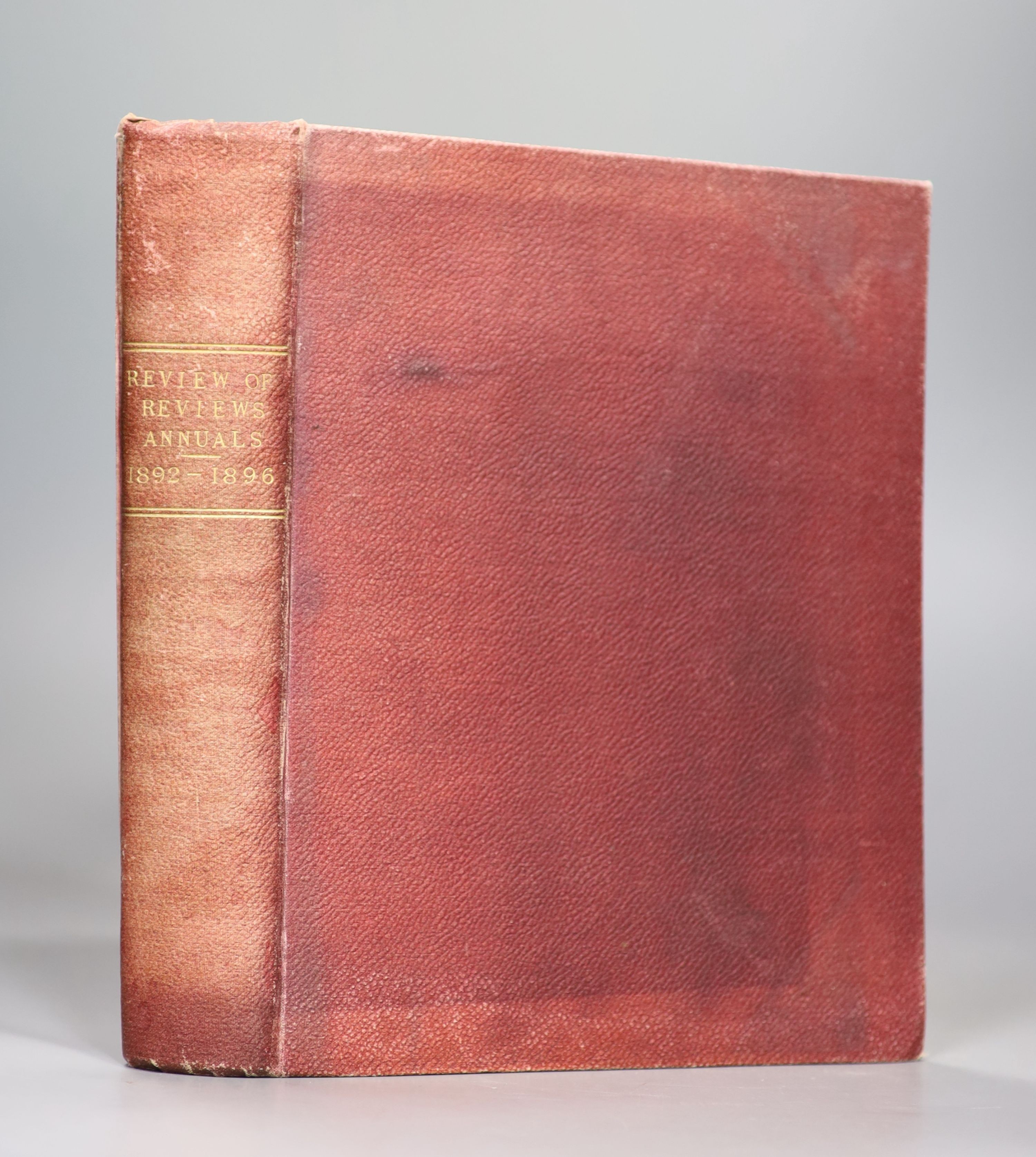 Stead, William. Thomas (editor) - Real Ghost Stories: A Record of Authentic Apparitions. Being the Christmas Number of the Review of Reviews, 5 works in 1, 1st editions, qto, red cloth, boards faded and scuffed, endpaper